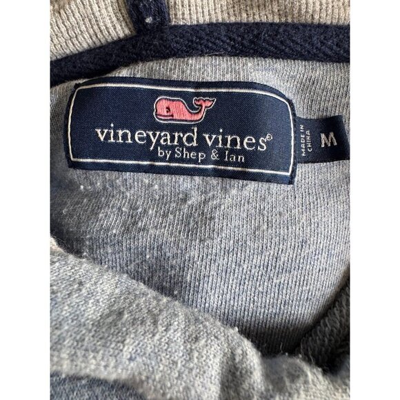 Vineyard Vines Blue White Pullover Washed Striped Hoodie Shep Shirt Mens Size M - Picture 6 of 7